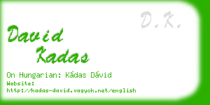 david kadas business card