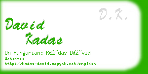 david kadas business card